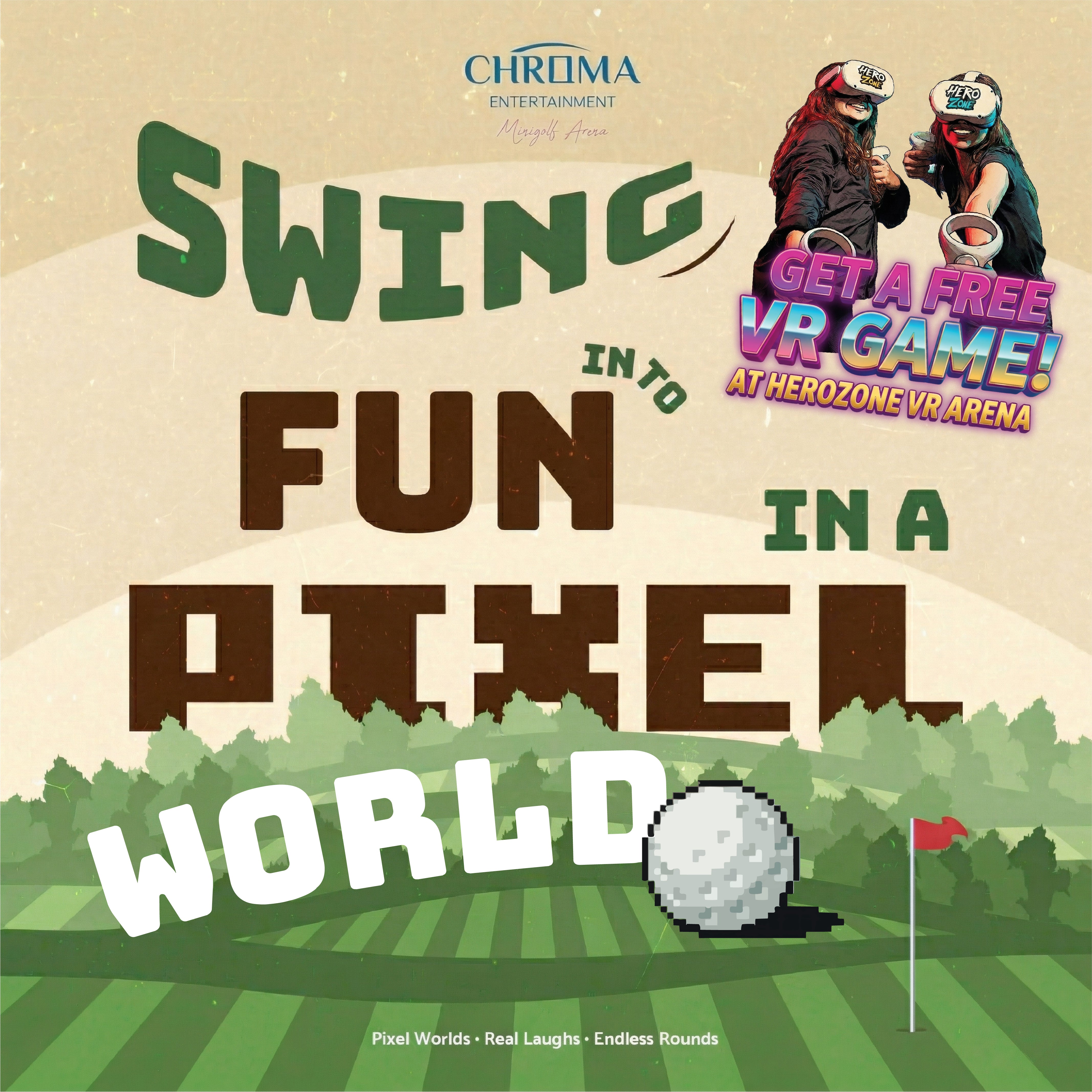 Mini Golf (60 minutes) + Free 01 game of Herozone (wireless VR